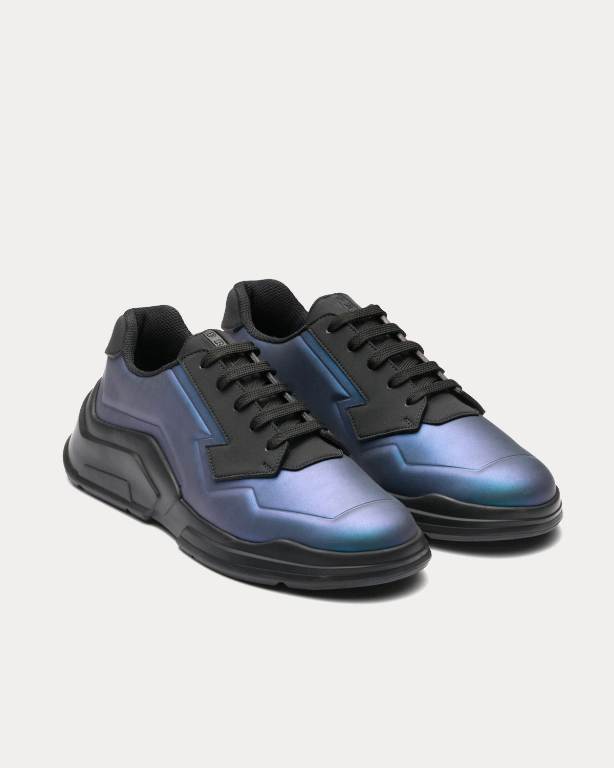 Prada Polarius Black / Iridescent Low Top Sneakers - 2