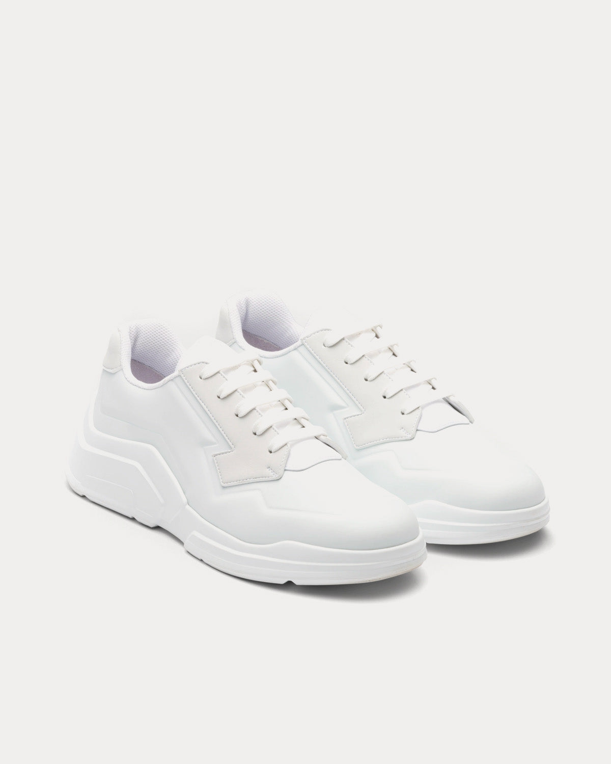 Prada Polarius White Low Top Sneakers - 2