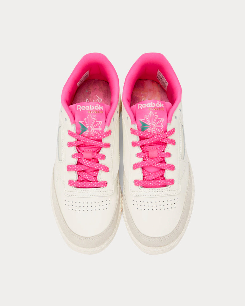 Reebok Club C 85 White / Atomic Pink Low Top Sneakers - 2