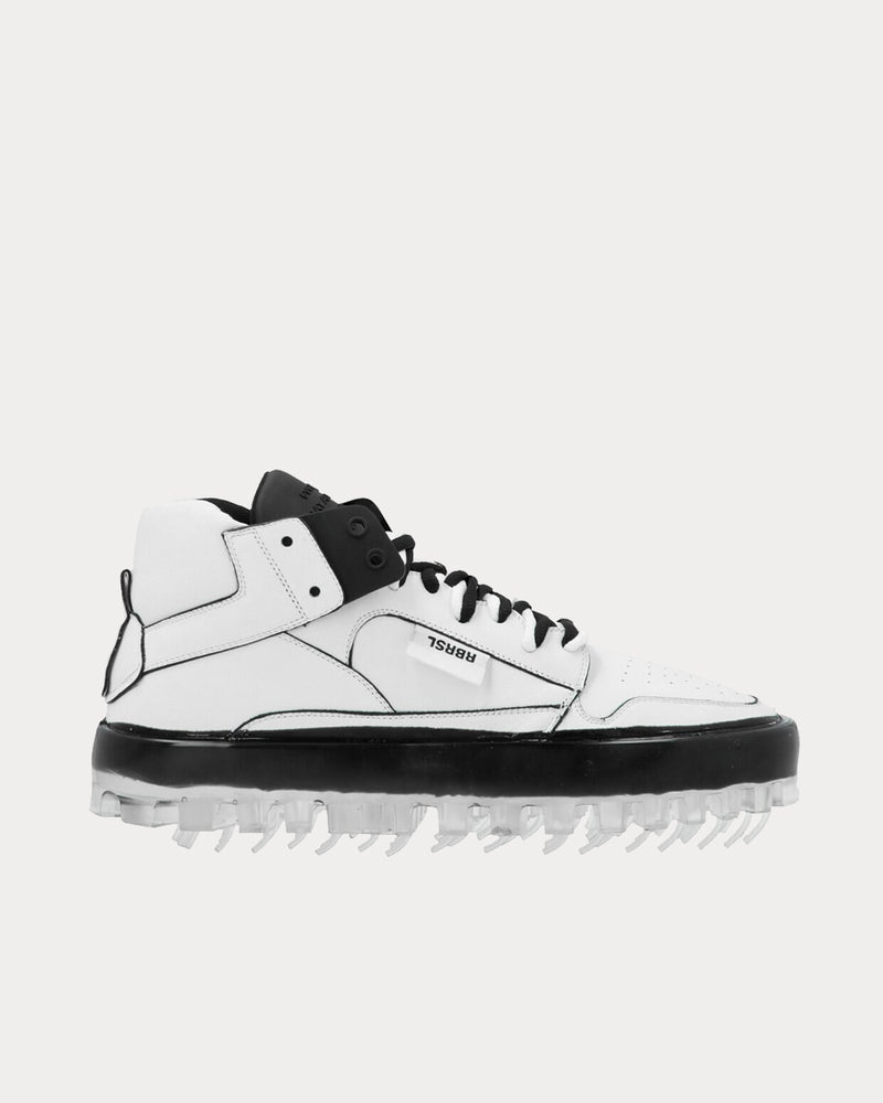 RBRSL Bold White / Black High Top Sneakers - 1