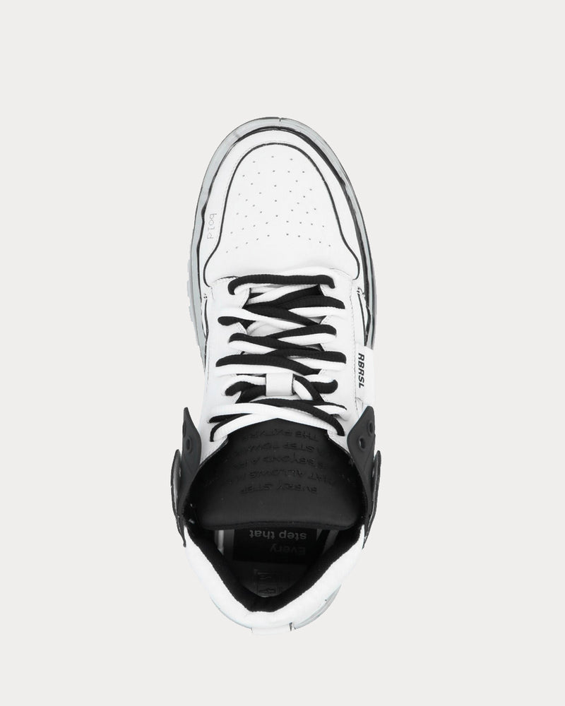 RBRSL Bold White / Black High Top Sneakers - 2