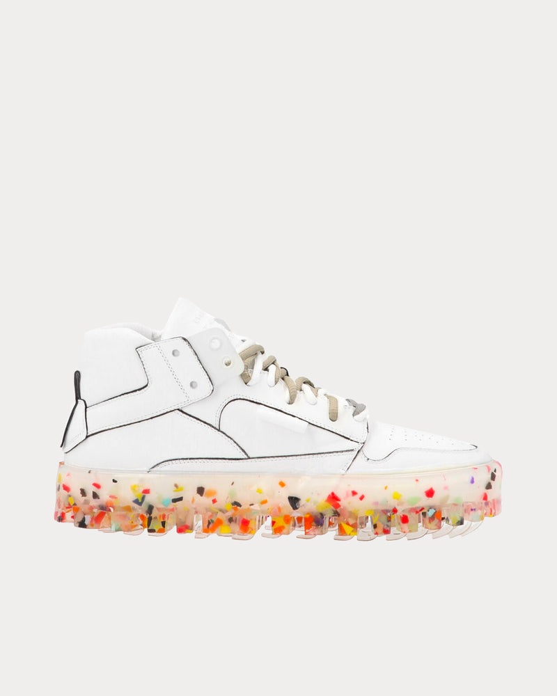 RBRSL Bold White / Multi High Top Sneakers - 1