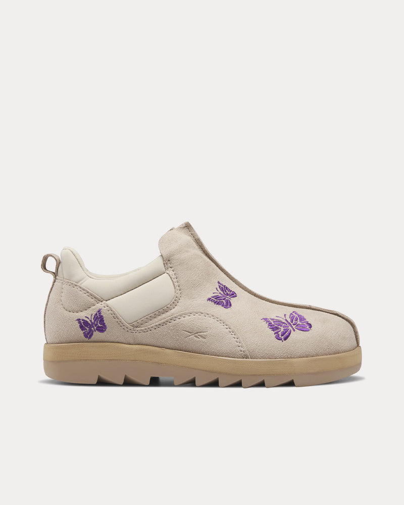 Reebok x Needles Beatnik Moc Modern Beige / Sand Beige / Extreme Purple Slip Ons - 1