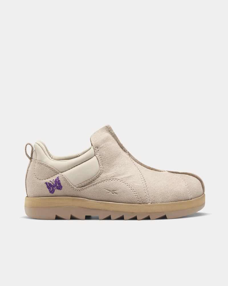 Reebok x Needles Beatnik Moc Modern Beige / Sand Beige / Extreme Purple Slip Ons - 1