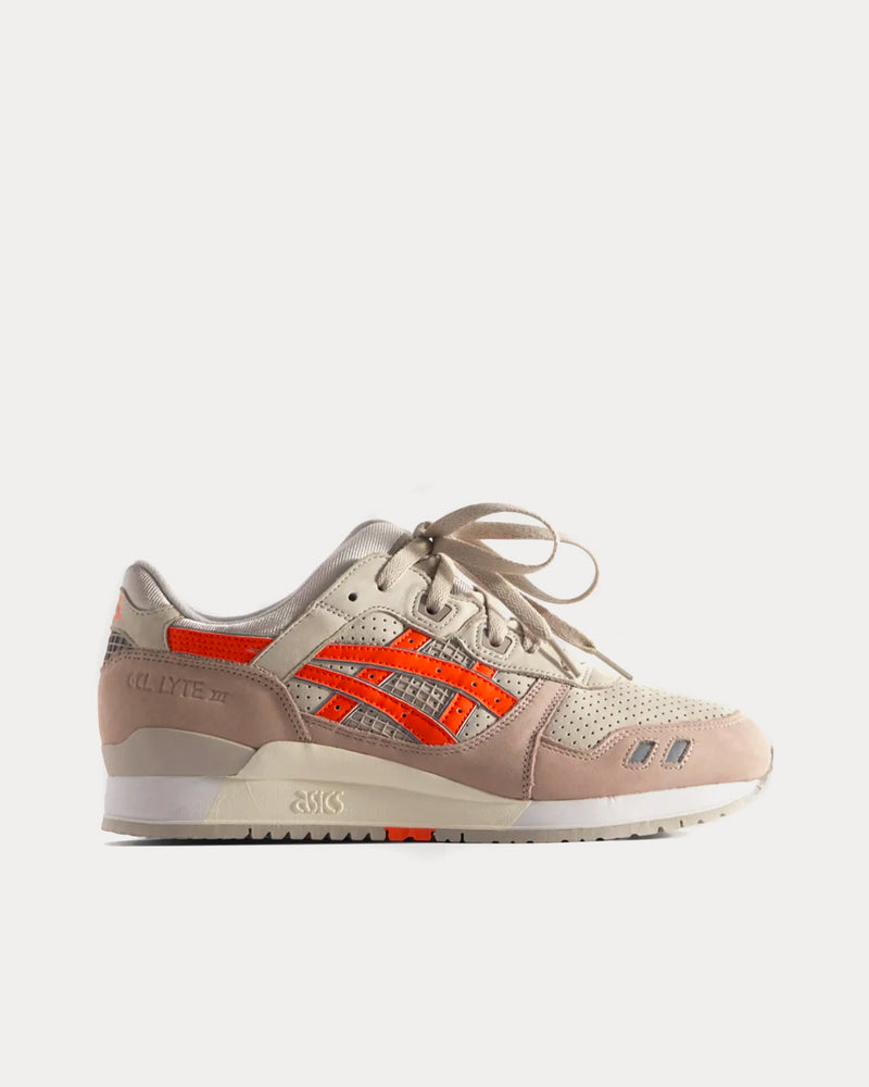 Asics x Kith Gel Lyte III Remastered 'Super Orange' Pumice Stone / Orange Tiger Low Top Sneakers - 1