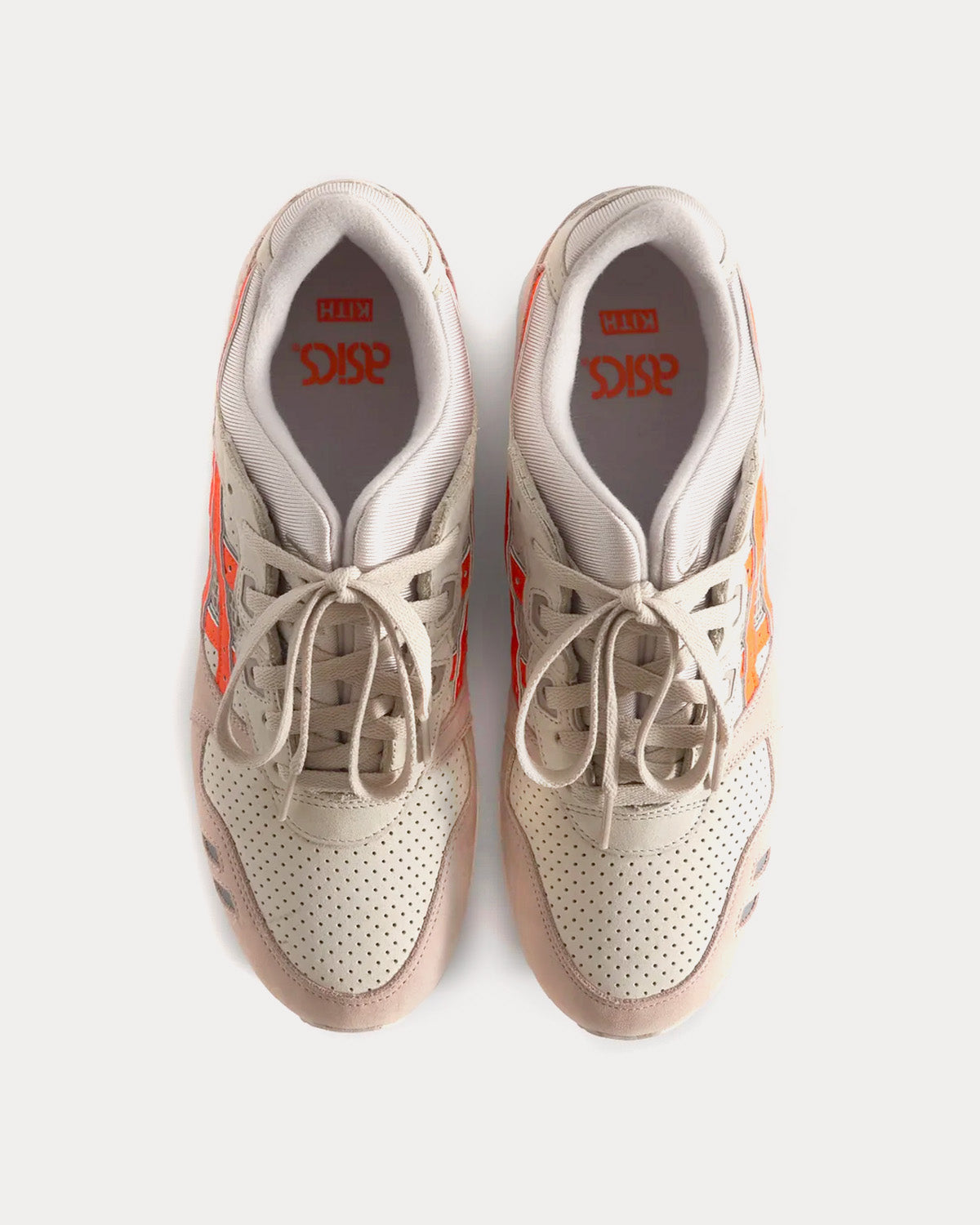 Asics x Kith Gel Lyte III Remastered 'Super Orange' Pumice Stone / Orange Tiger Low Top Sneakers - 2