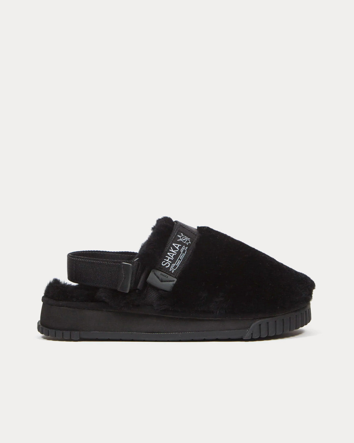 Shaka Snug Clog Mouton Black Slip Ons - 1