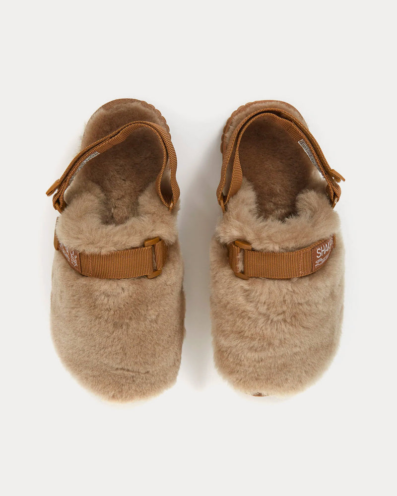 Shaka Snug Clog Mouton Dark Beige Slip Ons - 2