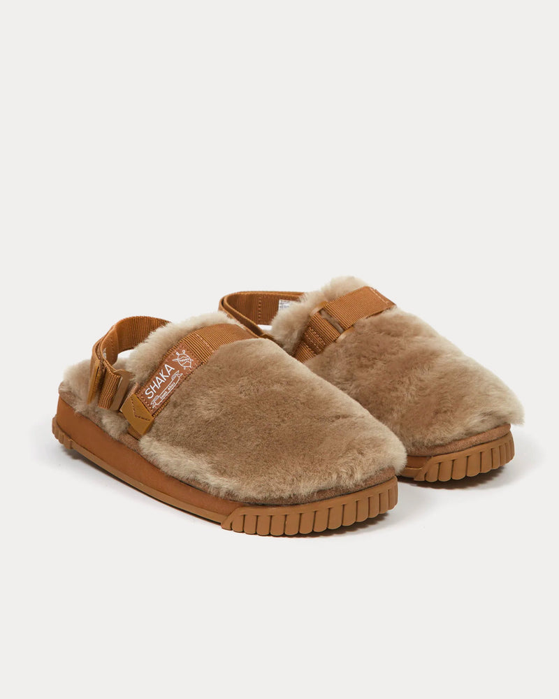 Shaka Snug Clog Mouton Dark Beige Slip Ons - 3