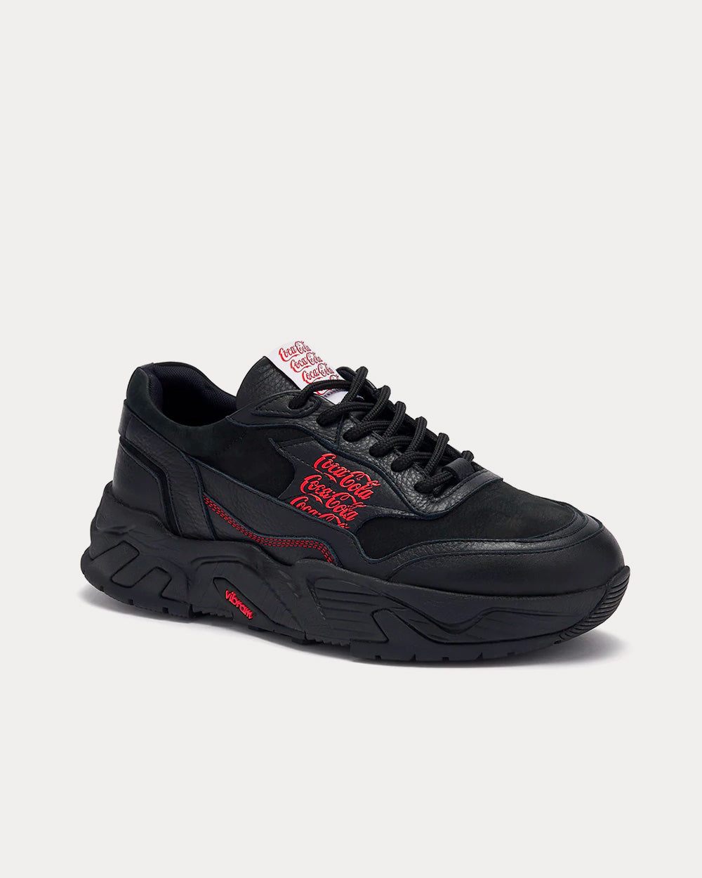 Soho Grit x Coca Cola Leather Black Low Top Sneakers - 3