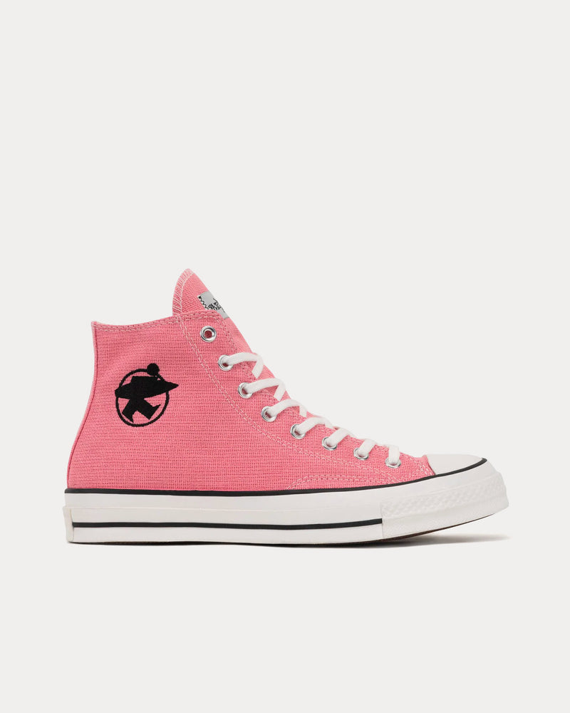 Converse x Stüssy Chuck 70 Hi Pink High Top Sneakers - 1