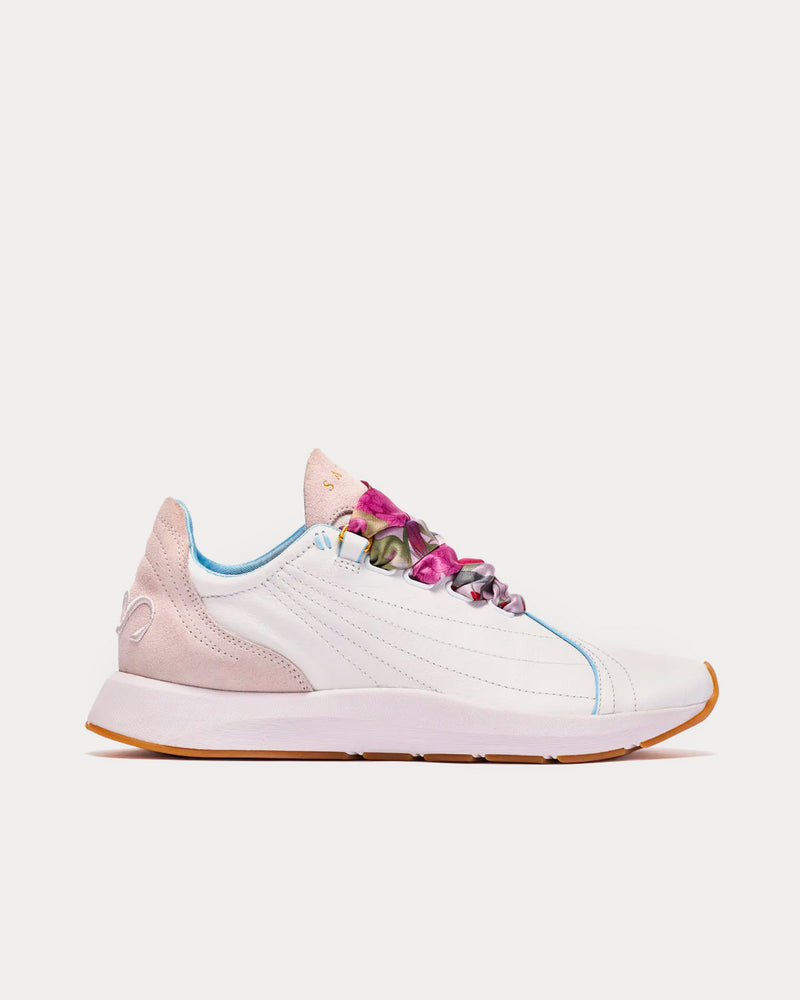 Saysh Two White / Pink Low Top Sneakers - 1