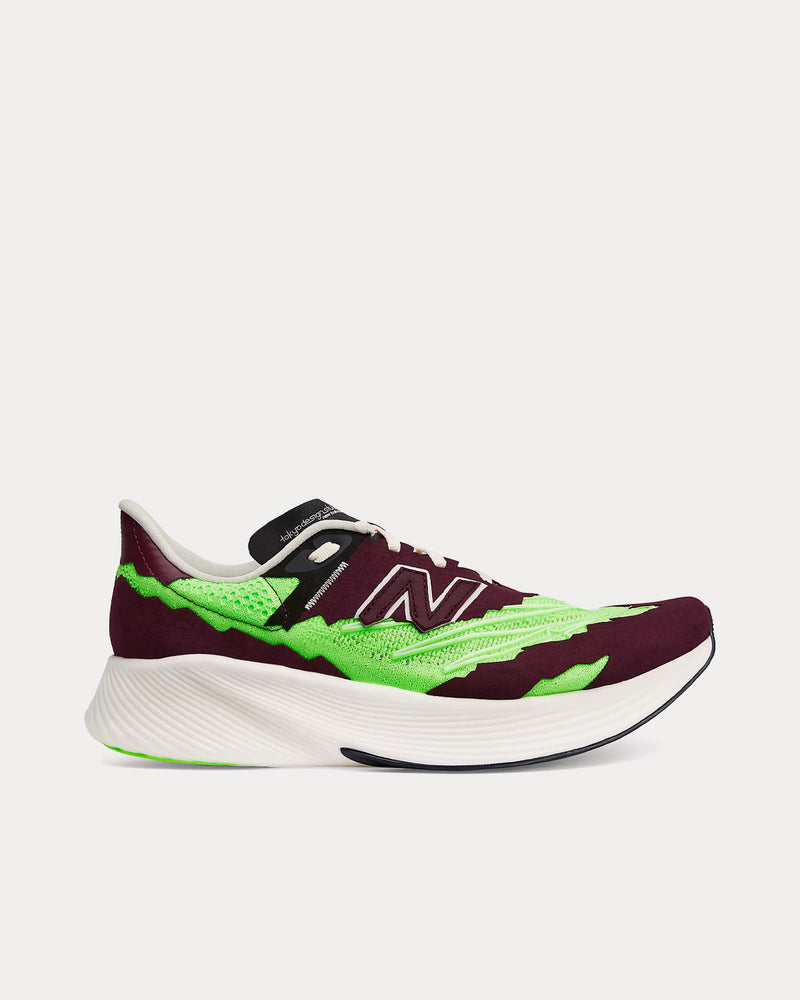 New Balance x Stone Island Tokyo Design Studio FuelCell RC Elitev2 Nb Burgundy with Energy Lime Running Shoes - 1