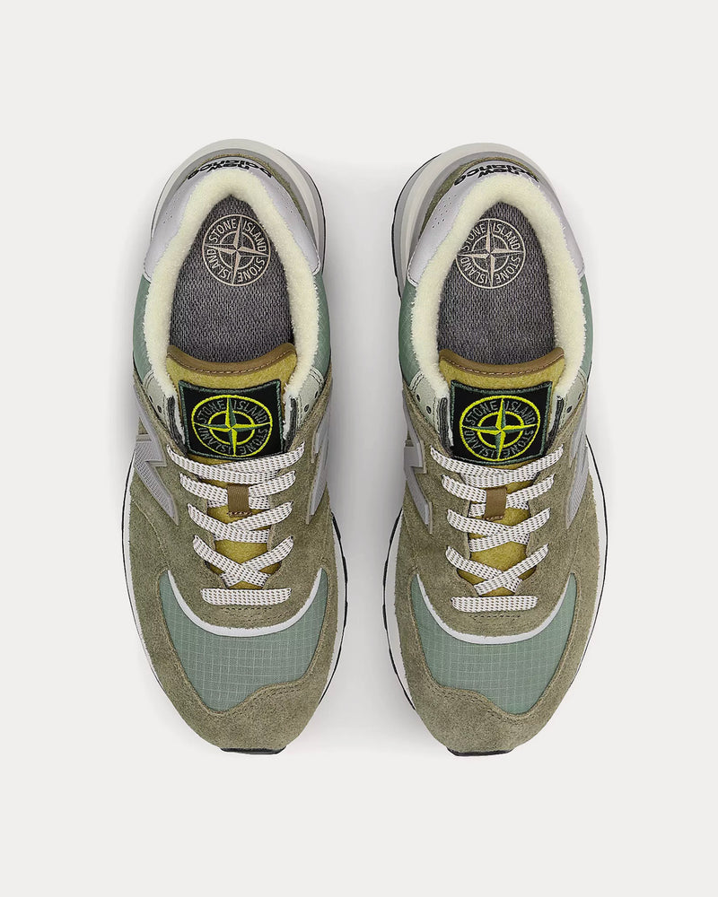 New Balance x Stone Island 574 Legacy Green Low Top Sneakers - 2