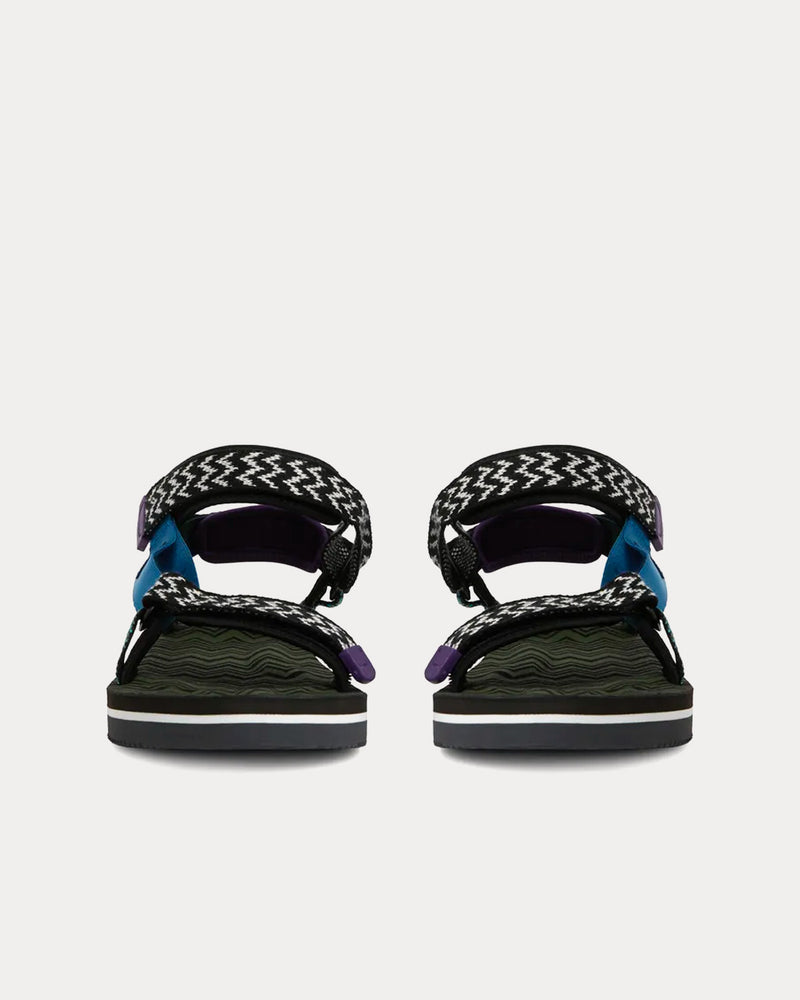 Suicoke x Missoni Depa Black / Purple / Green Sandals - 3