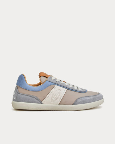 Tod's Tabs Suede & Technical Fabric Grey Low Top Sneakers