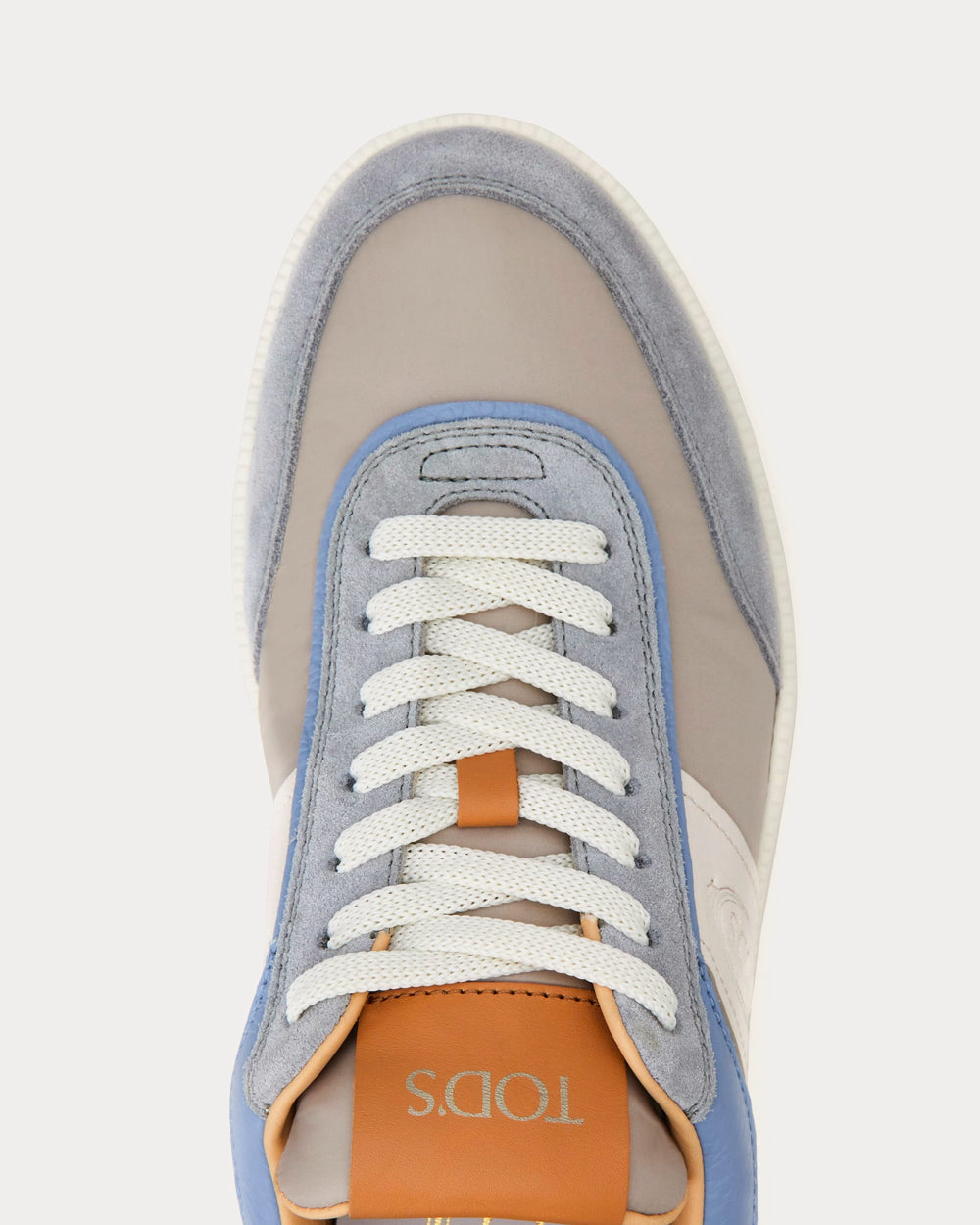 Tod's Tabs Suede & Technical Fabric Grey Low Top Sneakers - 4