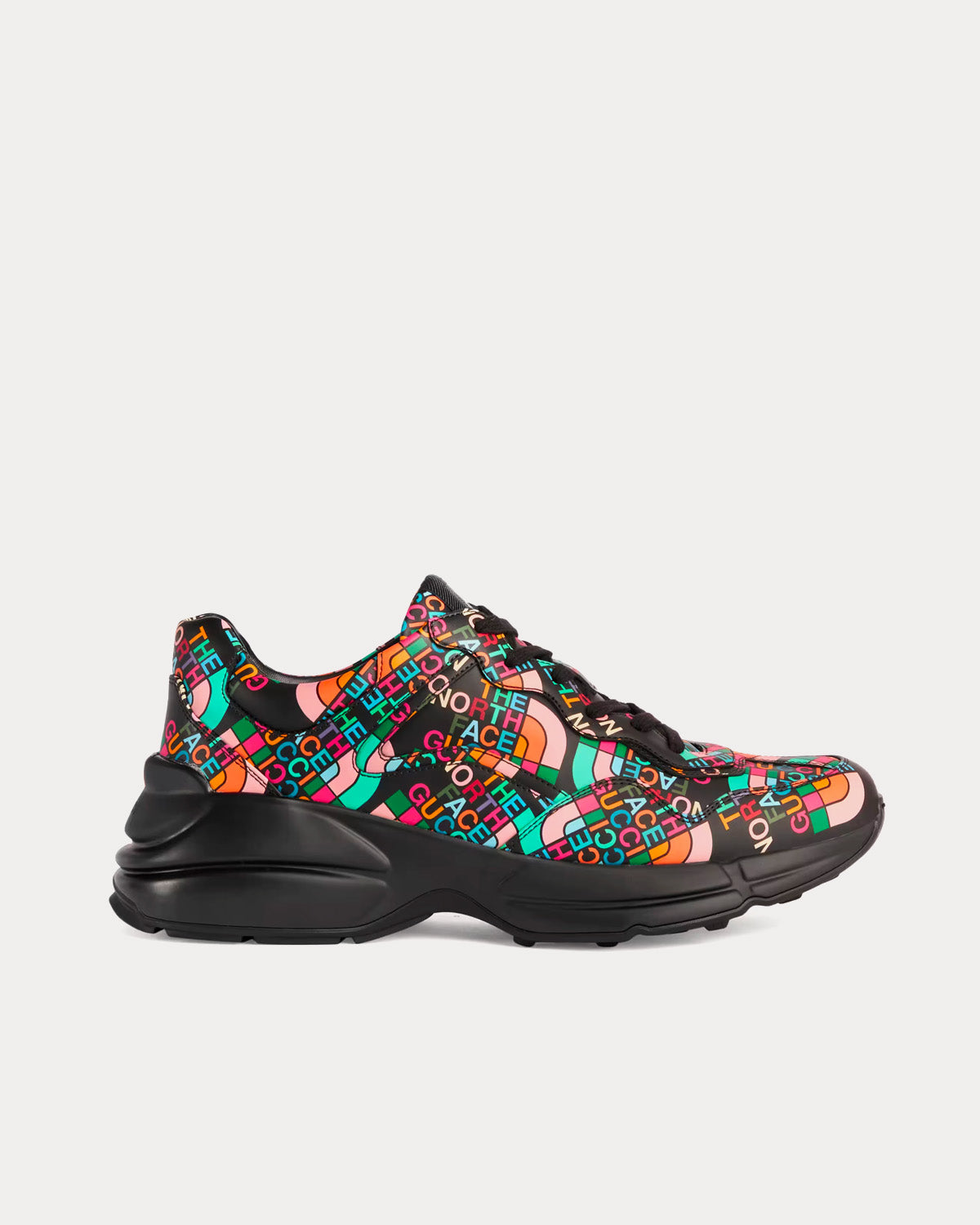 Gucci x The North Face Rhyton Leather Black / Multi Low Top 