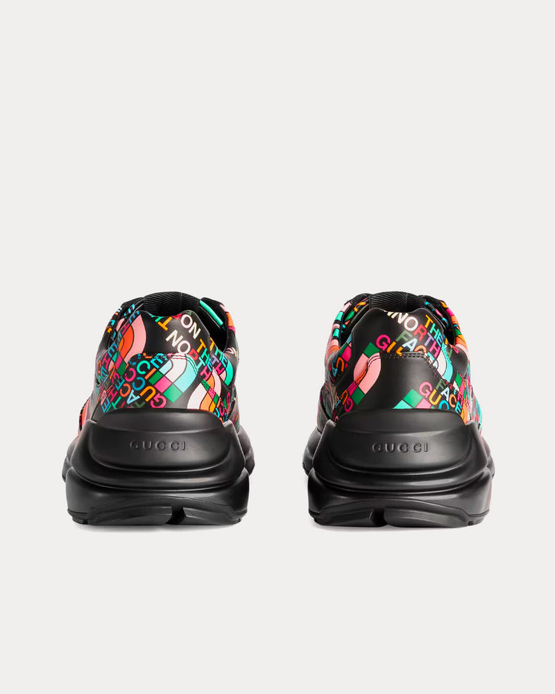 Gucci x The North Face Rhyton Leather Black / Multi Low Top Sneakers - 4