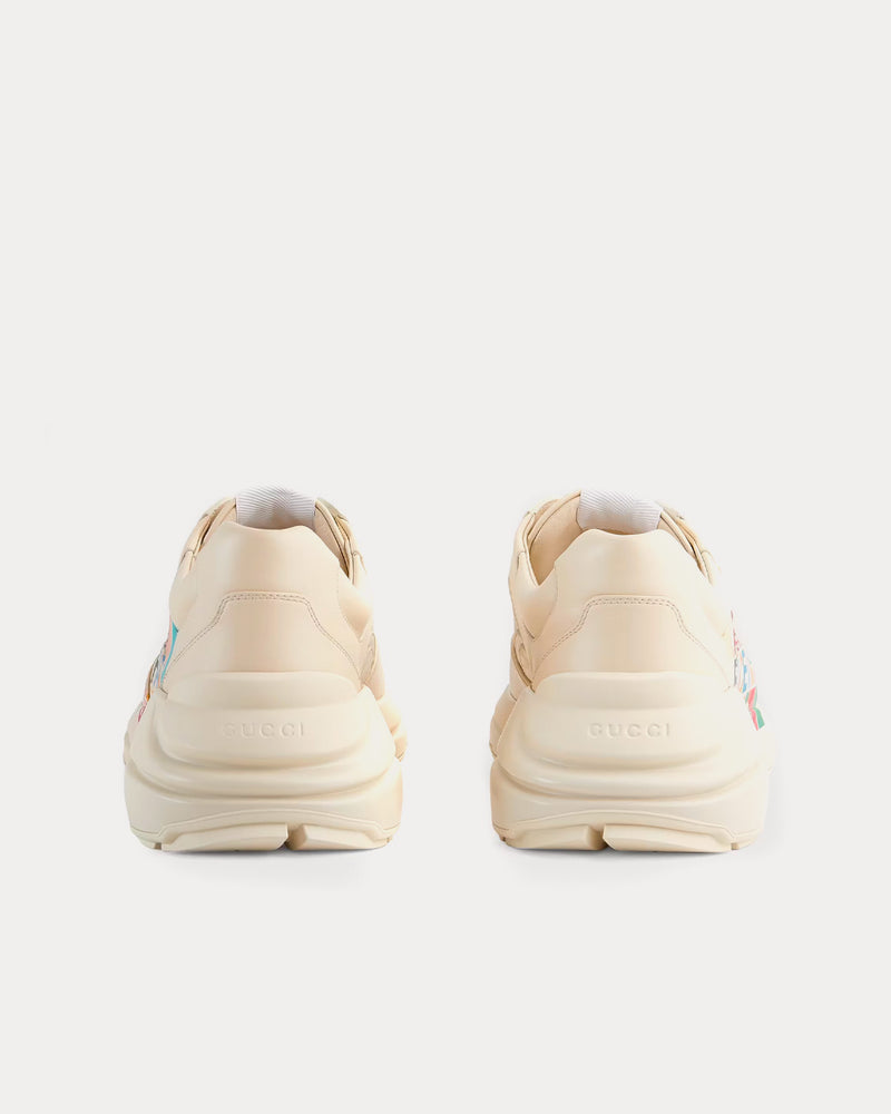 Gucci x The North Face Rhyton Leather Ivory Low Top Sneakers - 4