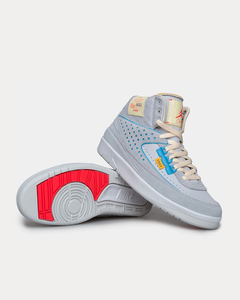 Jordan x Union Air Jordan 2 'Grey Fog' High Top Sneakers - 2