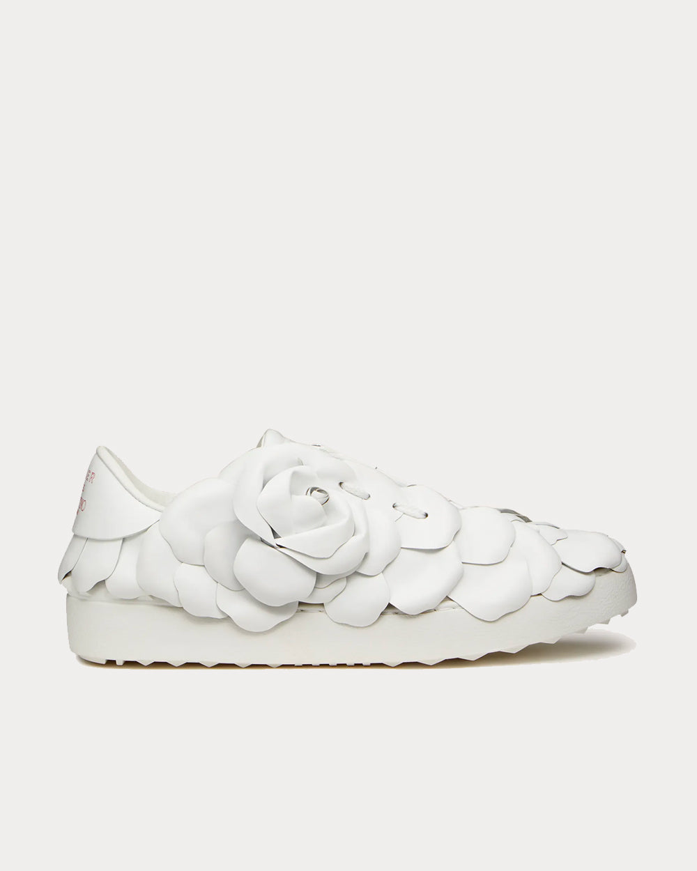 Valentino Garavani Atelier Petal Effect White Low Top Sneakers - 1