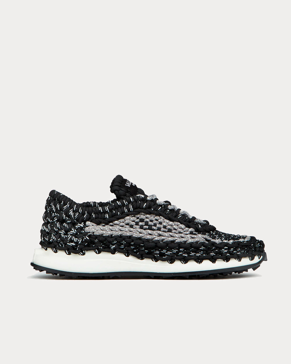 Valentino Garavani Crochet Fabric Black Low Top Sneakers - 1