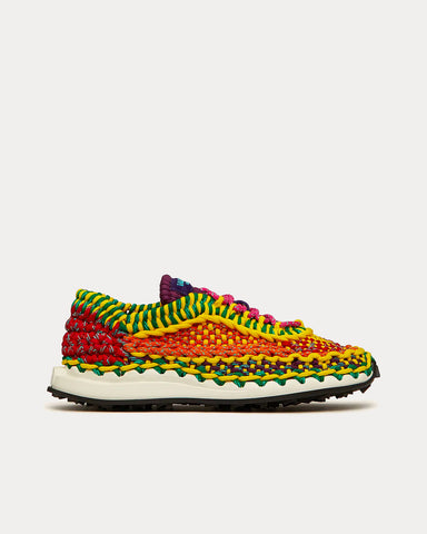 Valentino Garavani Crochet Yellow / Multicolour Low Top Sneakers