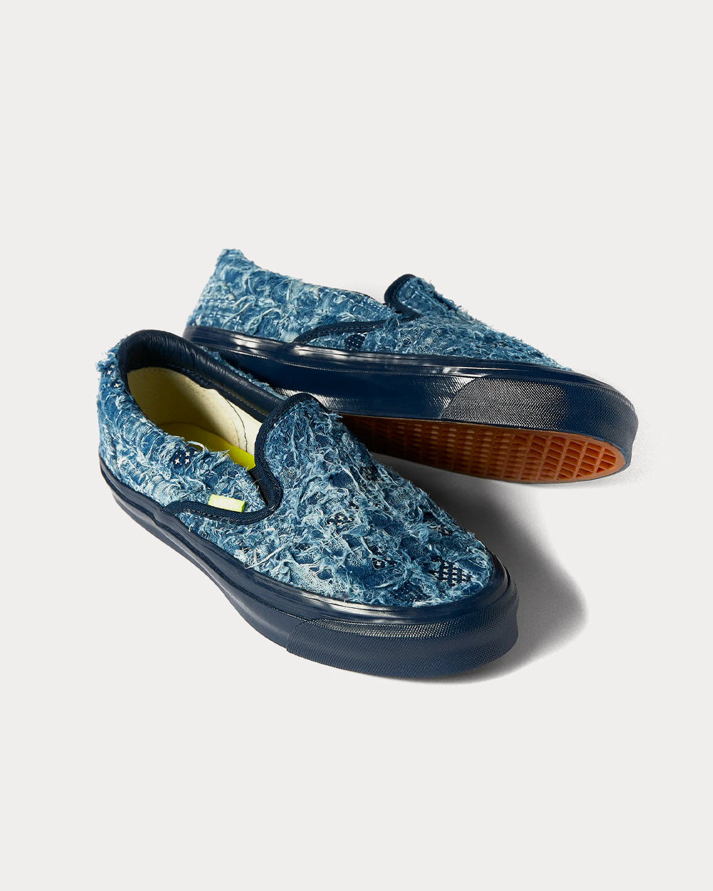 Vans x FDMTL UA OG Classic LX Distressed Indigo Slip On Sneakers - Sneak in  Peace