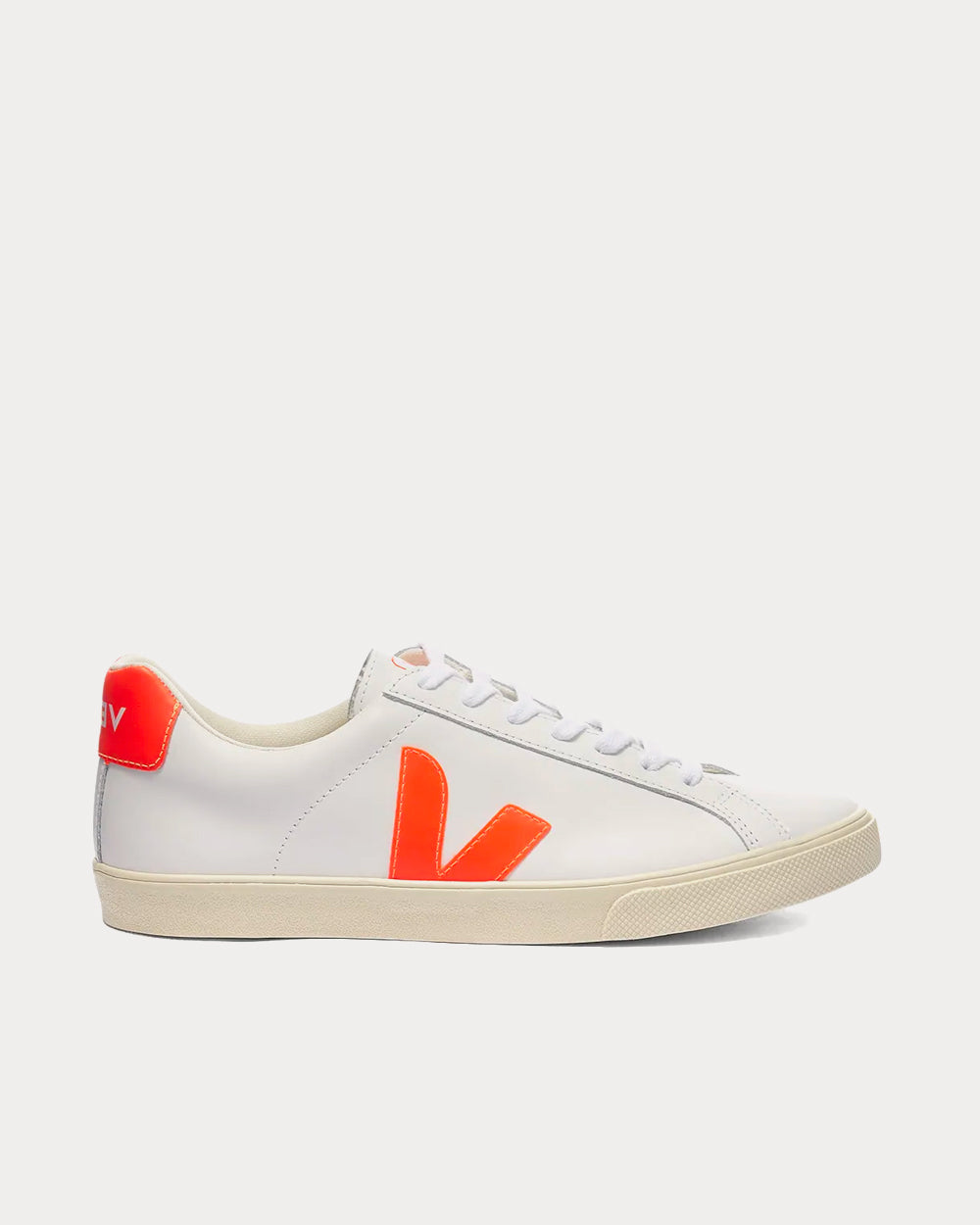 Veja Esplar Clean White & Fluo Orange Low Top Sneakers - 1