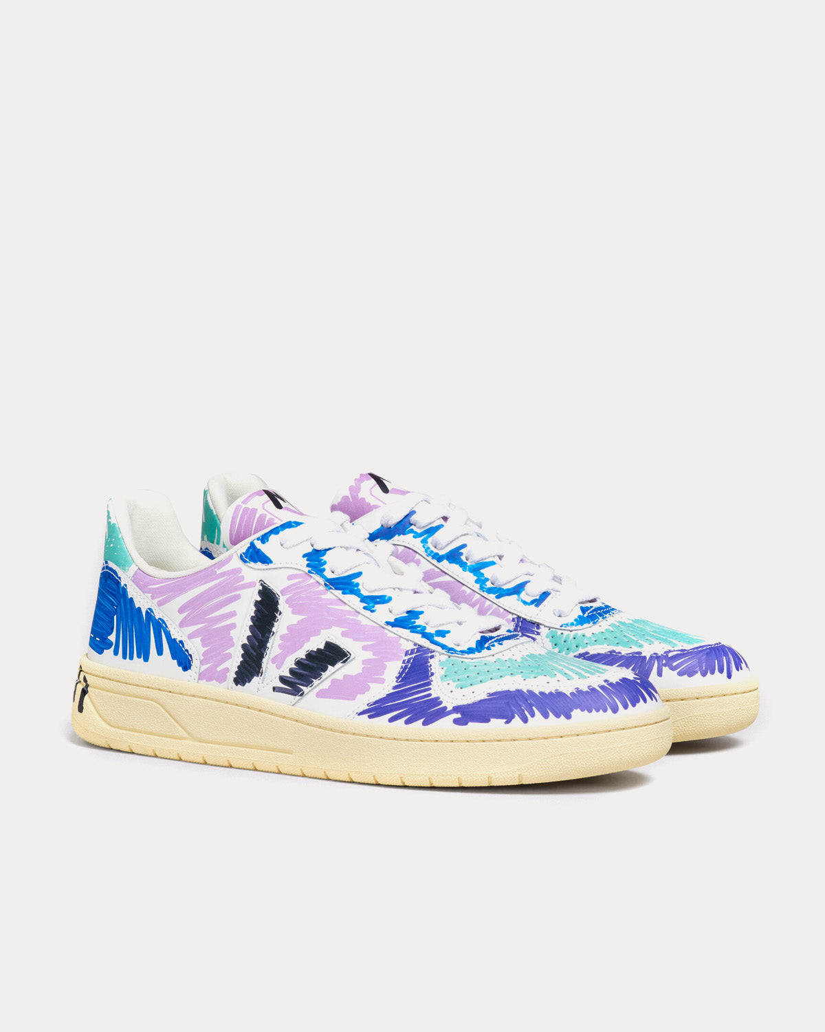 Veja x Marni V-10 Dark Violet Low Top Sneakers - 3