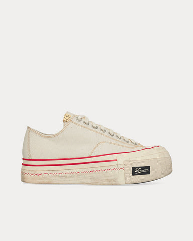 Visvim Skagway Lo G Patten Ivory Low Top Sneakers