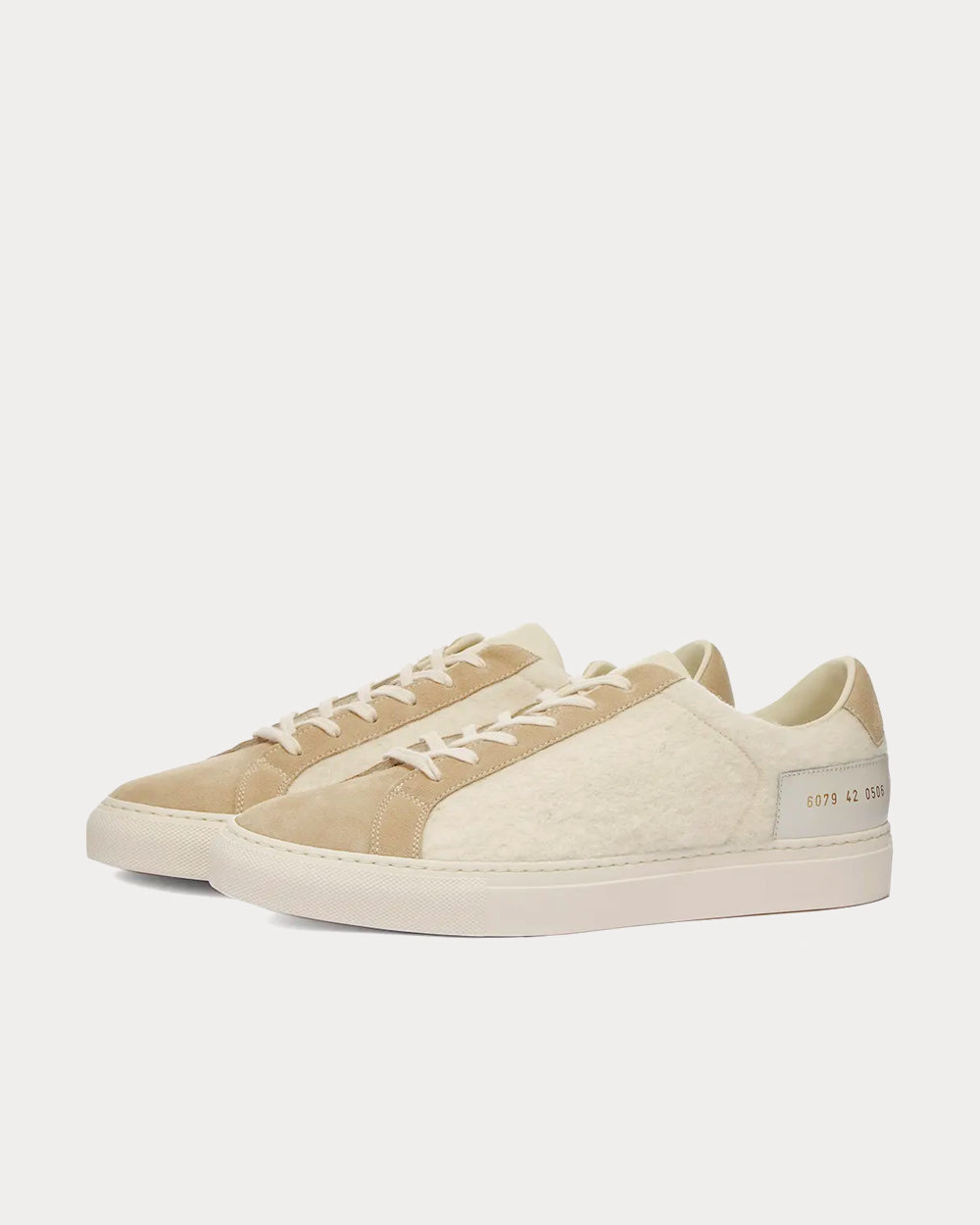 Common Projects Retro Wool White Low Top Sneakers - 3