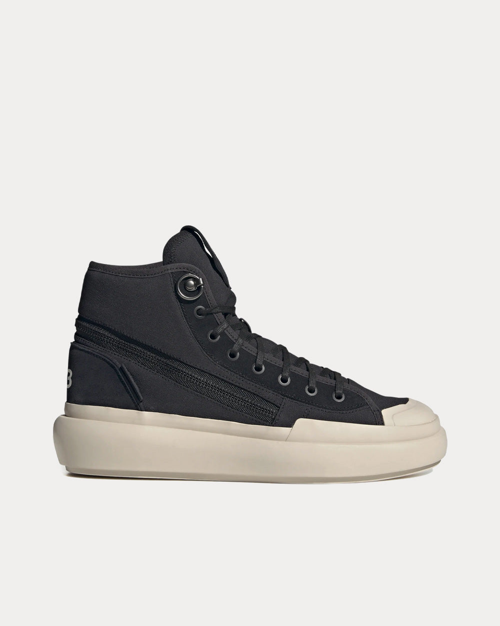 Y-3 Ajatu Court Black / Black / Bliss High Top Sneakers - 1