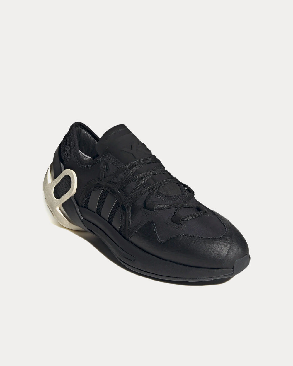 Y-3 Idoso Boost Black / Cream White Low Top Sneakers - 3