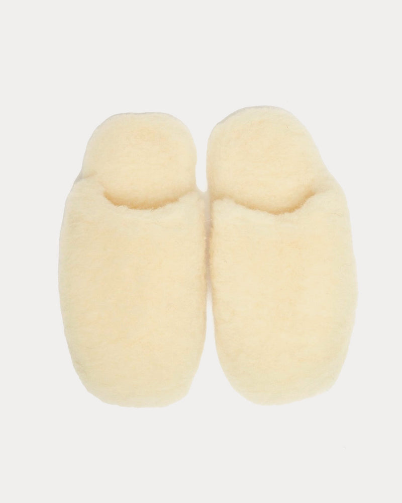 Yoko Wool Siberian Wool Basic Beige Slipper - 2