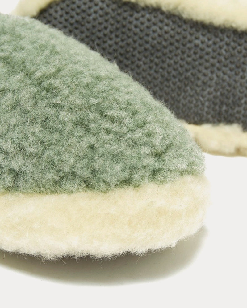 Yoko Wool Siberian Wool Green Slipper - 3