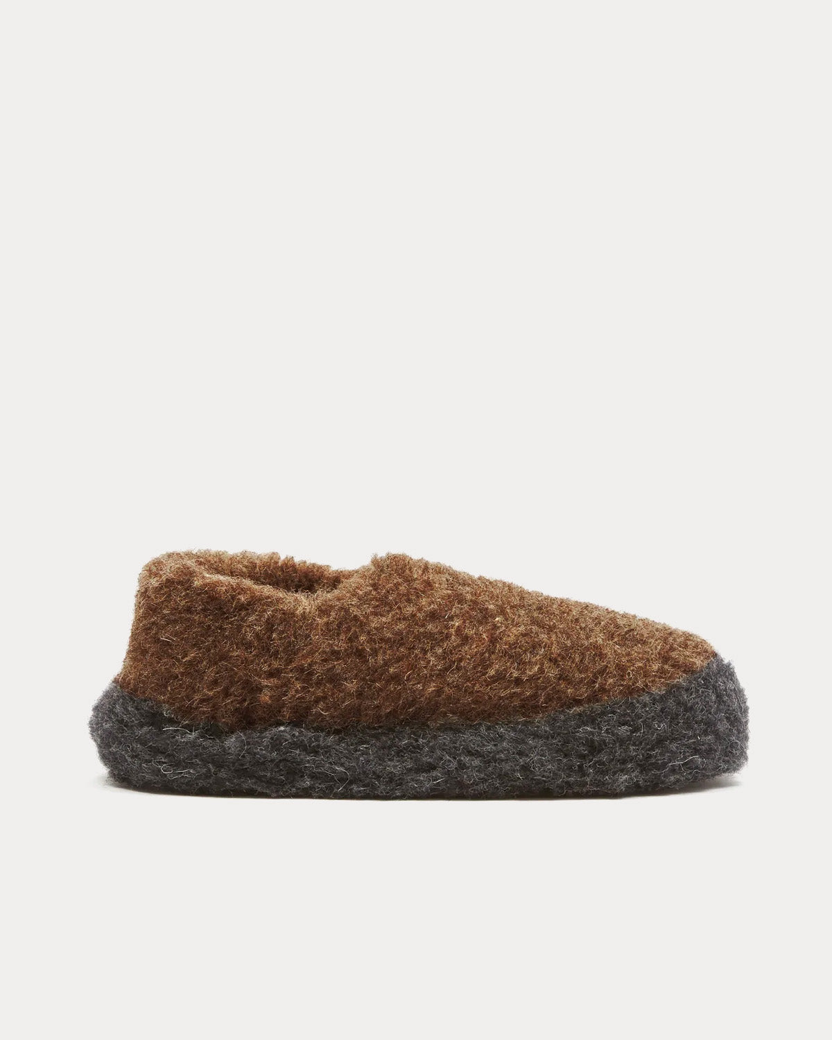 Yoko Wool x Goodhood Siberian Wool Brown Slipper - 1