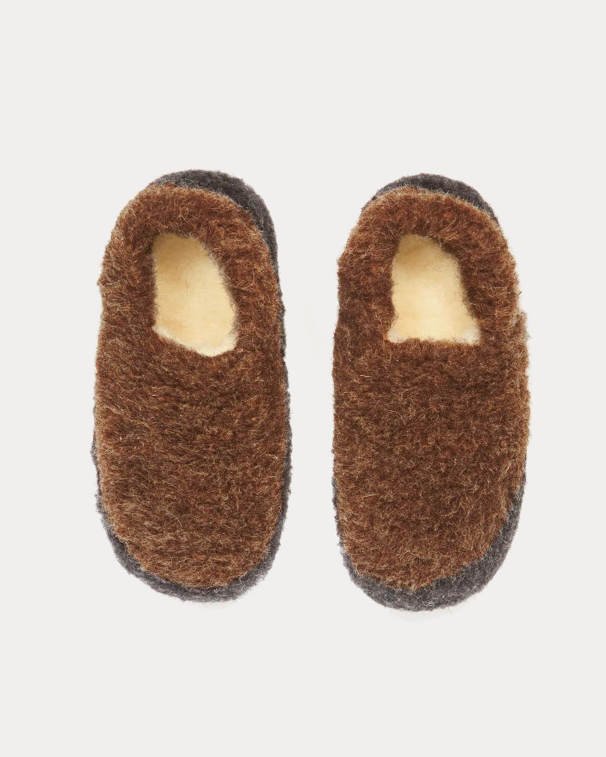 Yoko Wool x Goodhood Siberian Wool Brown Slipper - 2