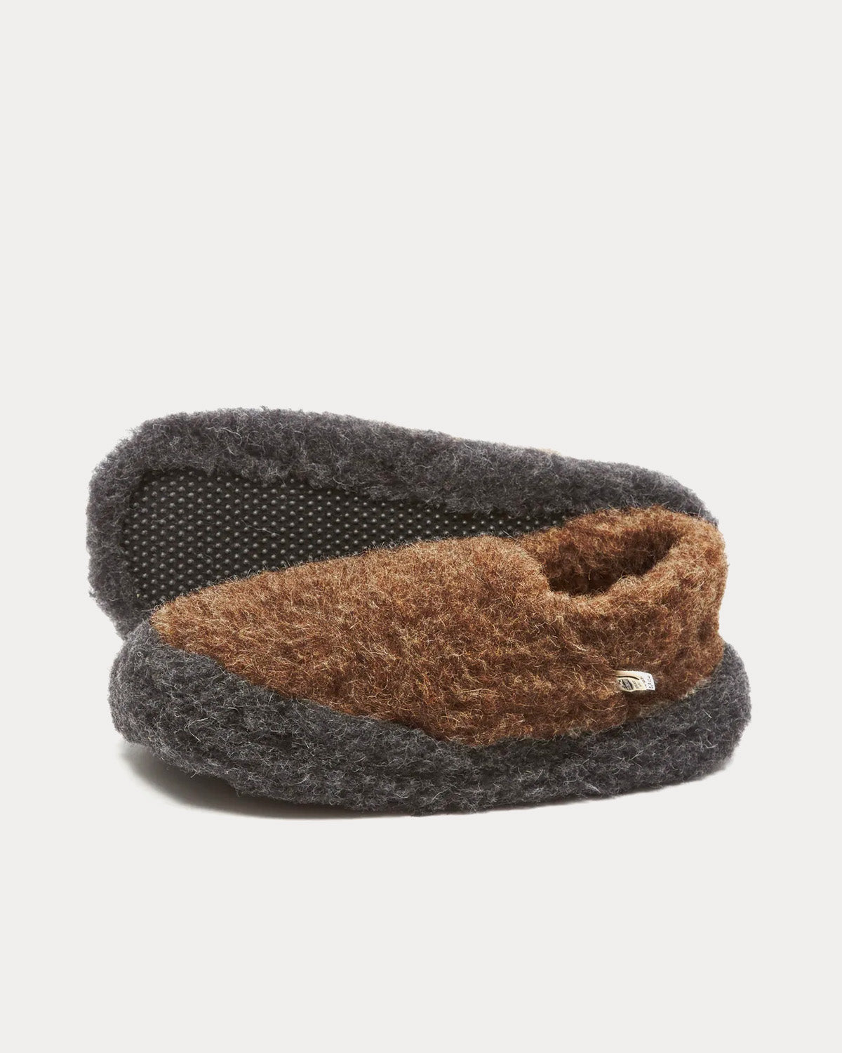 Yoko Wool x Goodhood Siberian Wool Brown Slipper - 3