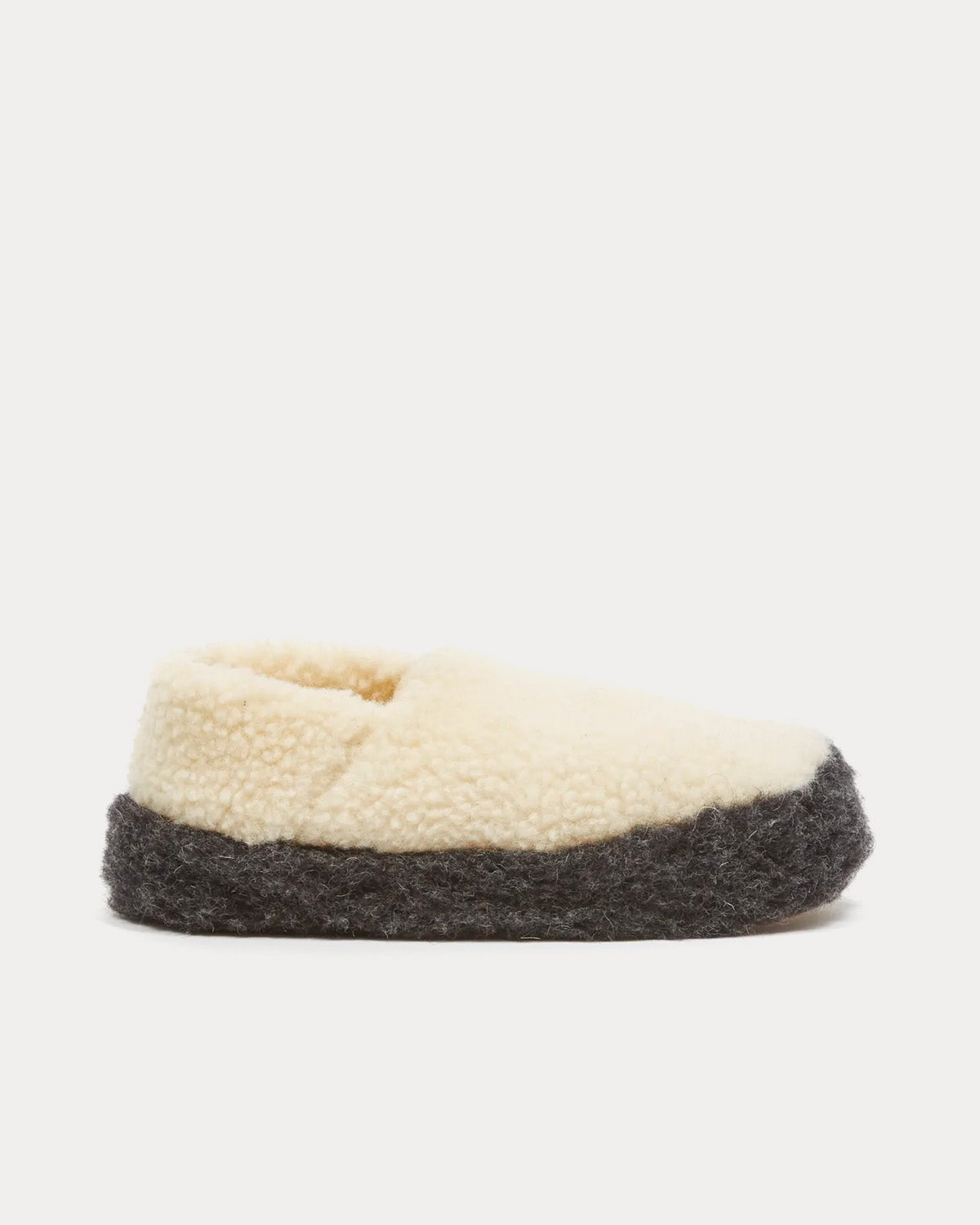 Yoko Wool x Goodhood Siberian Wool Natural Slip Ons - 1