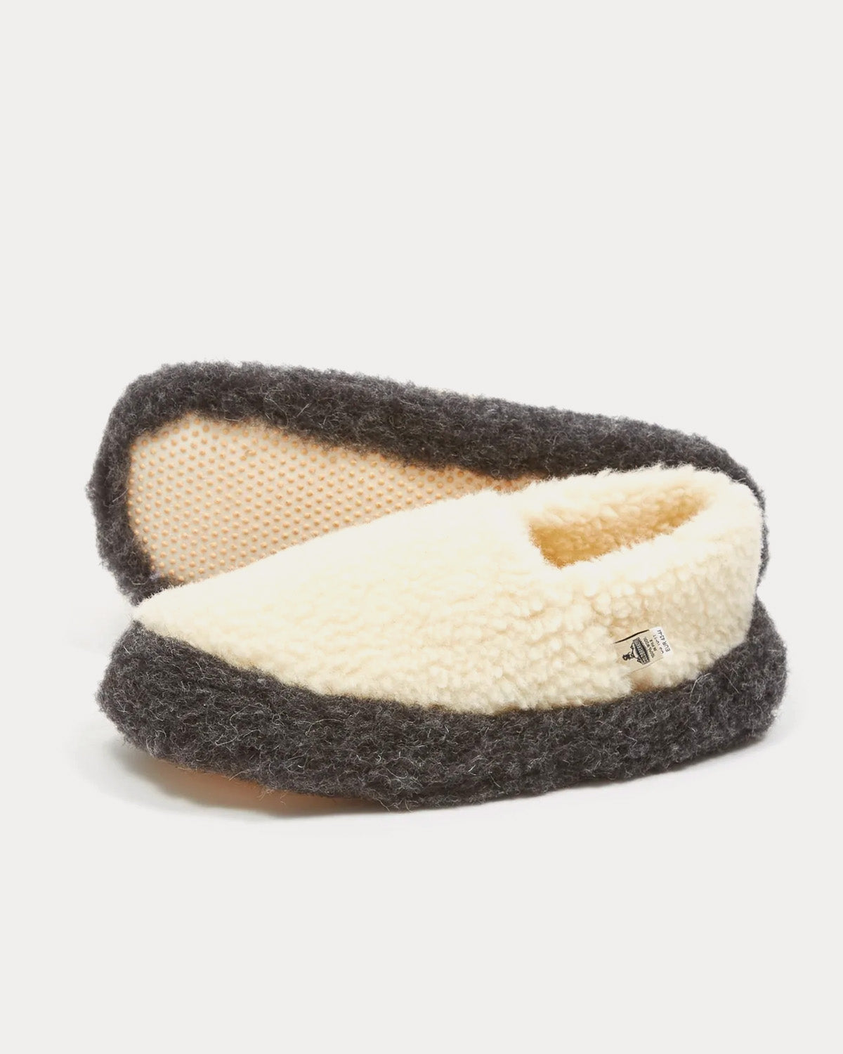 Yoko Wool x Goodhood Siberian Wool Natural Slip Ons - 3