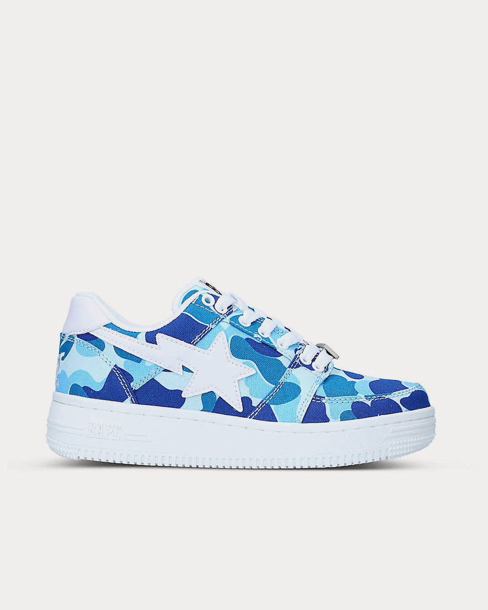 A Bathing APE ABC Camo Bapesta Blue Low Top Sneakers - 1