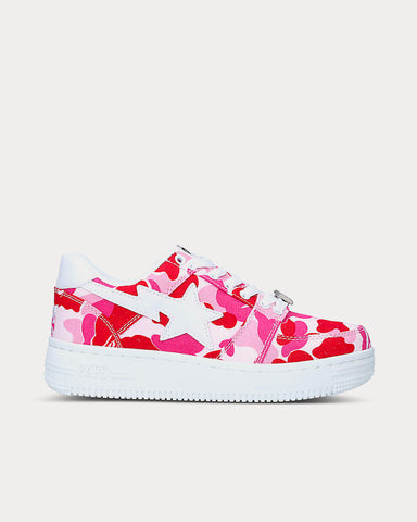 A Bathing APE ABC Camo Bapesta Pink Low Top Sneakers