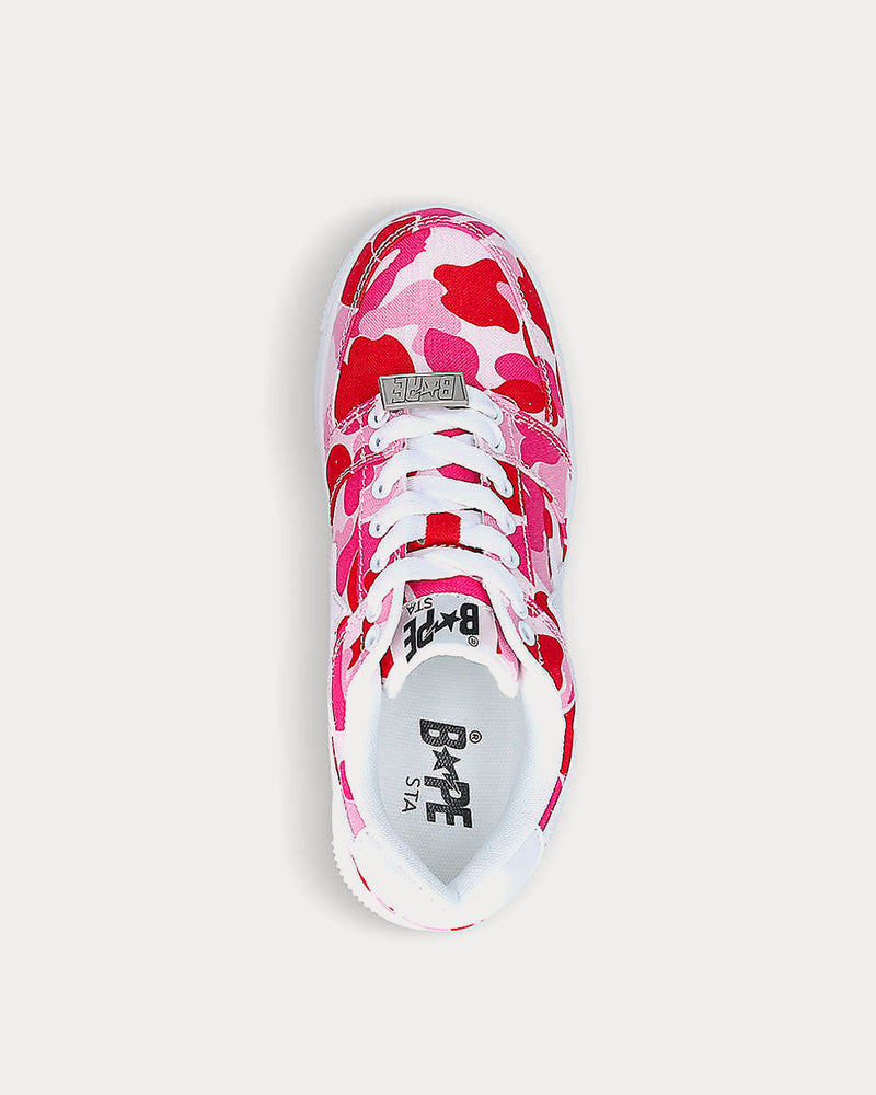 A Bathing APE ABC Camo Bapesta Pink Low Top Sneakers - 2