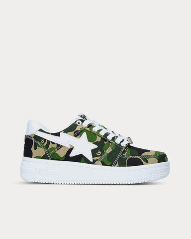 A Bathing APE ABC Camo Bapesta Green Low Top Sneakers