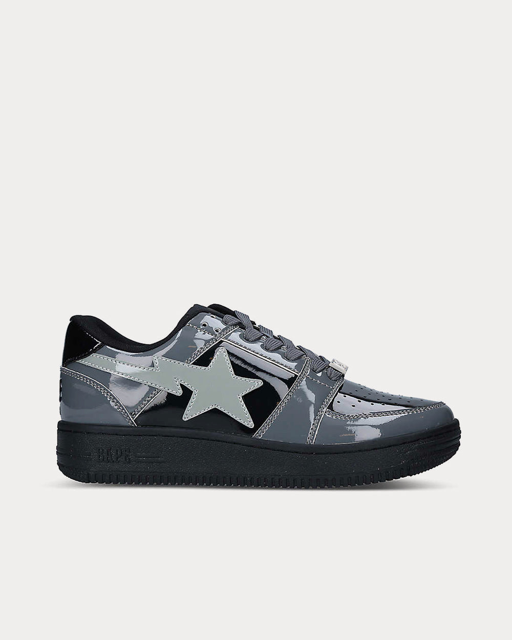 A Bathing APE Bape Sta Color-Blocked Black Low Top Sneakers - 1