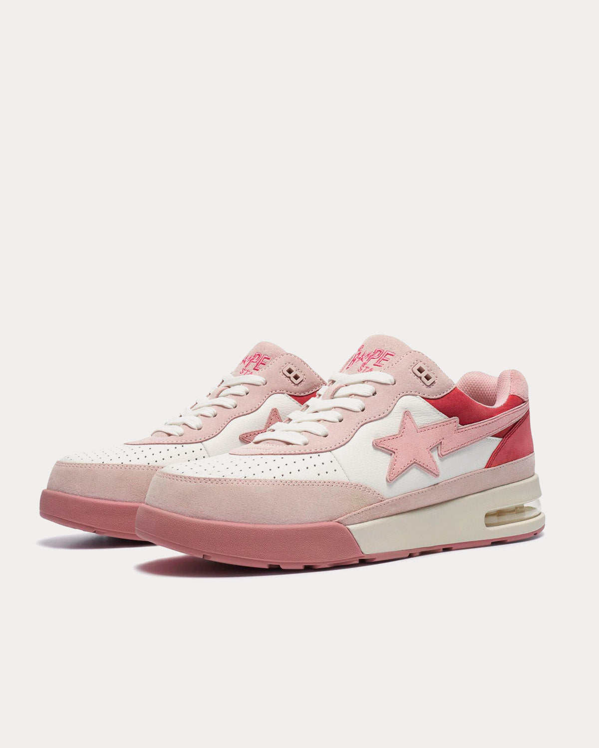 A Bathing APE Road STA Pink Low Top Sneakers - 2