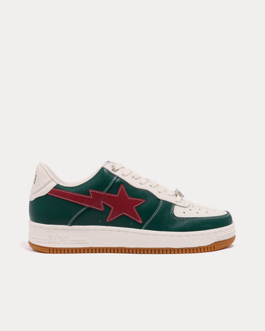 A Bathing APE x END. 'Bowling' Bape Sta White / Green / Red Low Top Sneakers