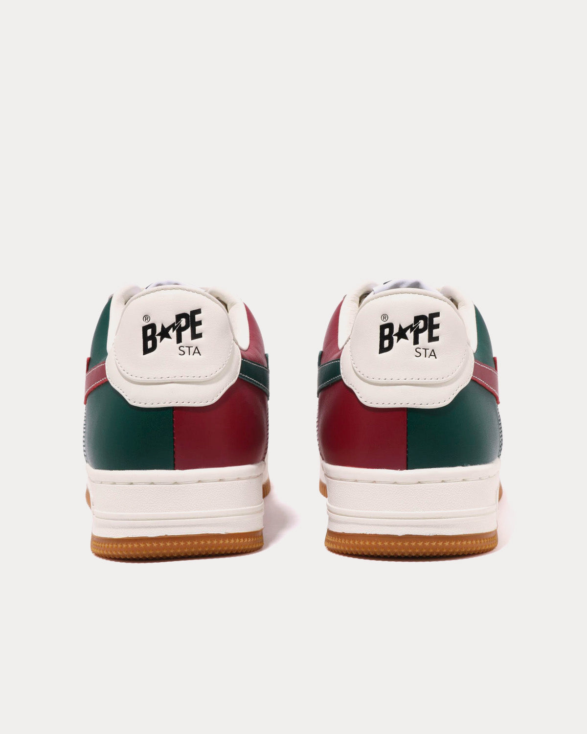 A Bathing APE x END. 'Bowling' Bape Sta White / Green / Red Low Top Sneakers - 4